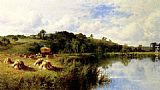 Oxfordshire Canvas Paintings - The Thames At Streatley, Oxfordshire